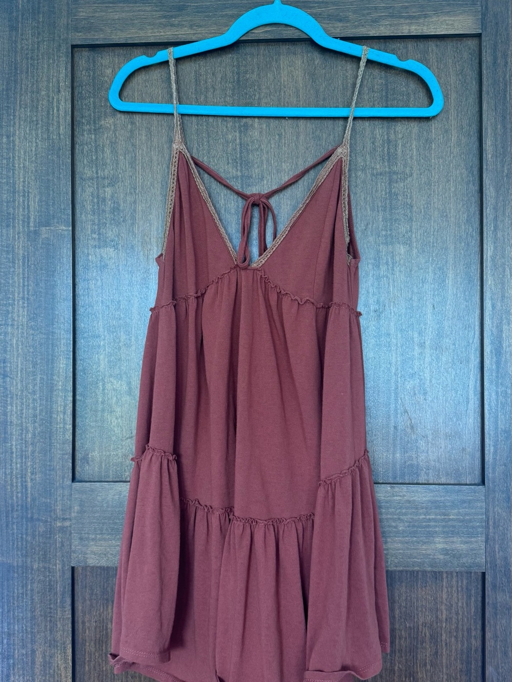 white birch Rust Sleeveless Knit Top